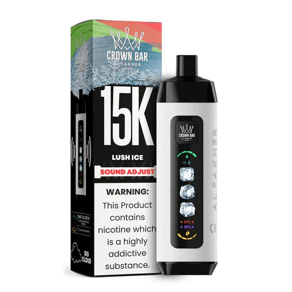正品阿尔法赫15000口可调冰度款 AL FAKHER CROWN BAR ICE ADJUST 15K 大烟雾一次性电子烟 - 图片 8
