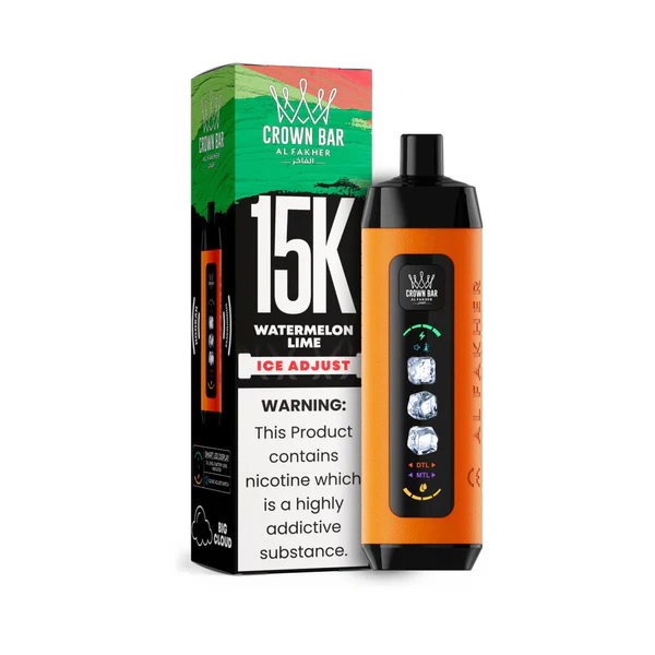 正品阿尔法赫15000口可调冰度款 AL FAKHER CROWN BAR ICE ADJUST 15K 大烟雾一次性电子烟 - 图片 5