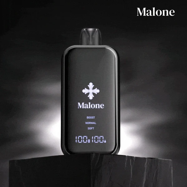 正品Malone Bar马龙克罗心35000口金属全镜面高颜值屏幕三档功率可调一次性电子烟