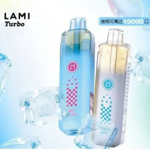 正品LAMI TURBO 徕米冰爆10000口涡轮双网陶瓷雾化芯可视化油仓电量显示冰爽型一次性电子烟